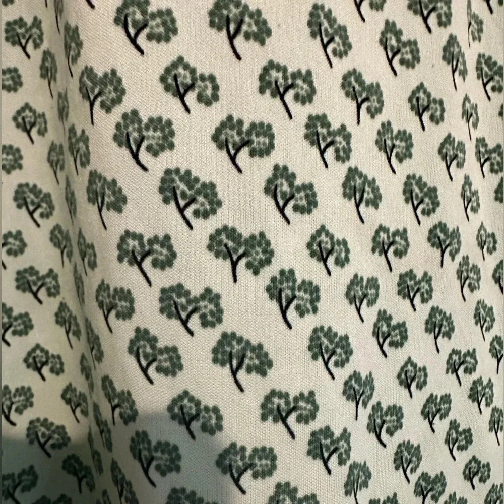 Vintage Green Patterned Polyester Long Sleeve Blo… - image 4